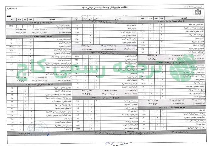 ترجمه رسمی ریز نمرات دانشگاهی برای مهاجرت