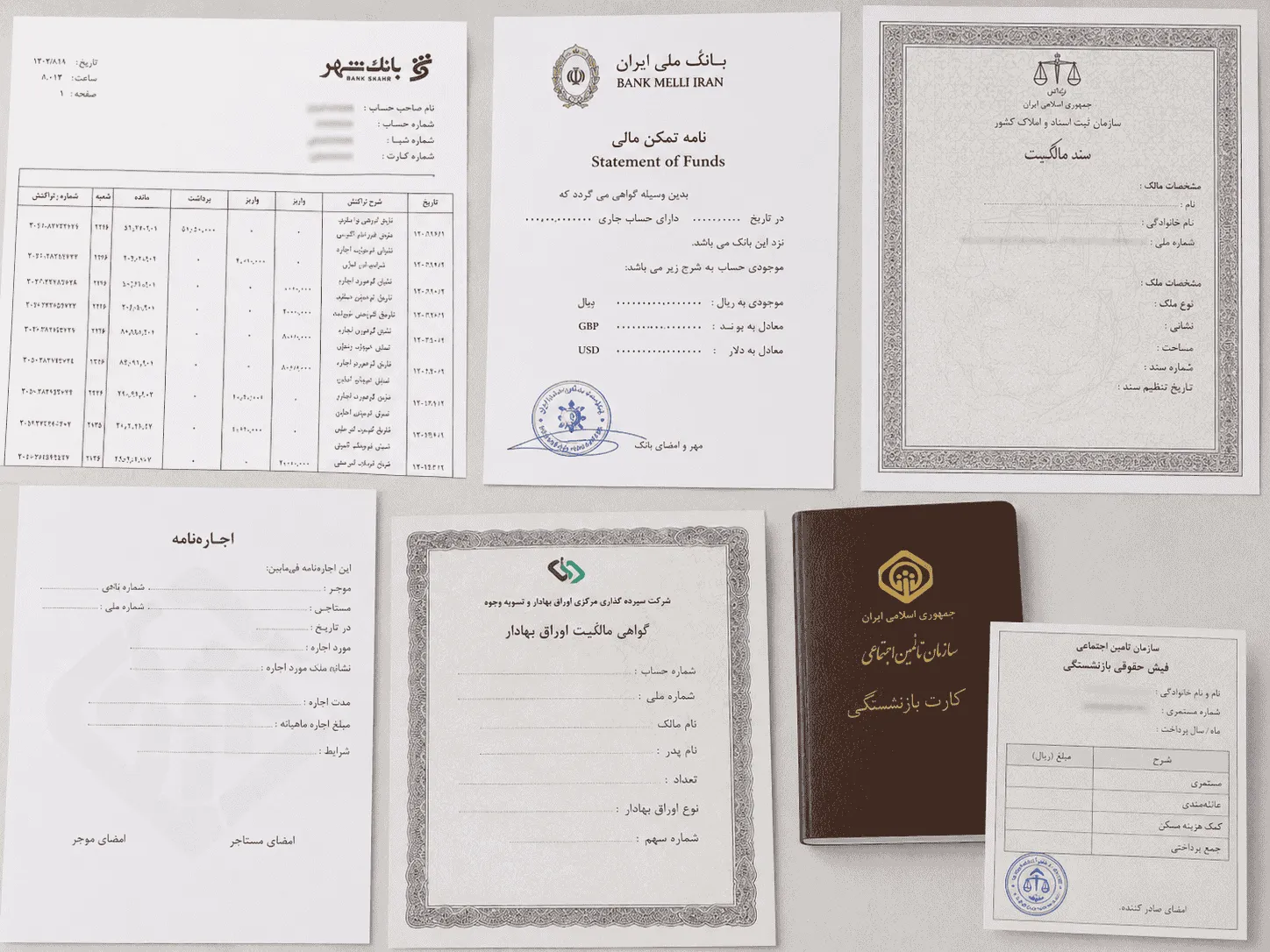 مدارک مالی ویزای توریستی انگلیس